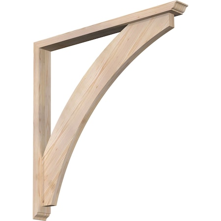 Thorton Traditional Smooth Bracket W/ Offset Brace, Douglas Fir, 3 1/2W X 36D X 36H